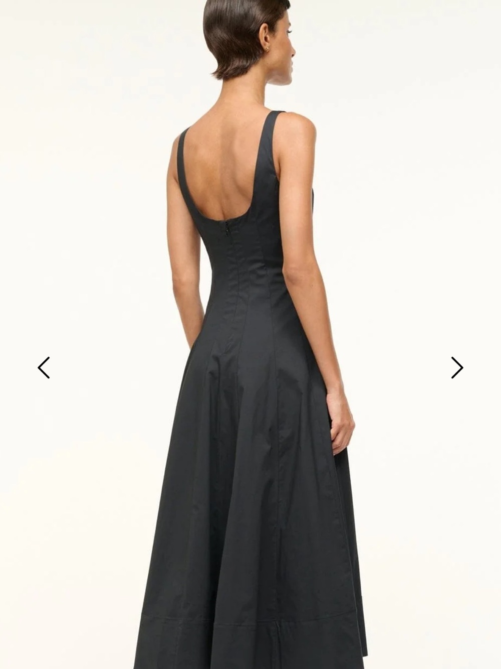 Staud Wells Black Midi Dress - Picture 2 of 4